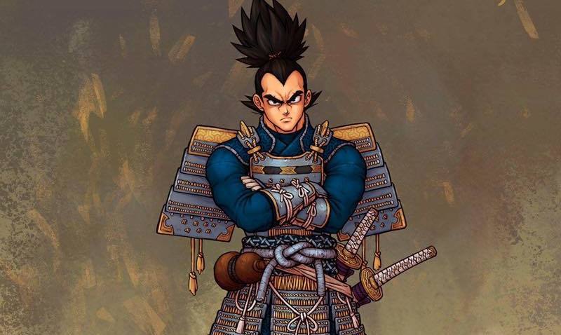 Vegeta al estilo samurái