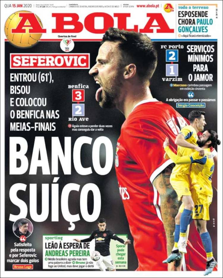 Portadas de diarios deportivos del mundo del 15 de enero del 2020