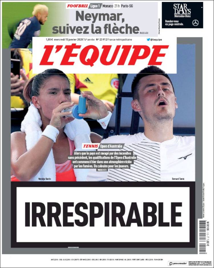Portadas de diarios deportivos del mundo del 15 de enero del 2020