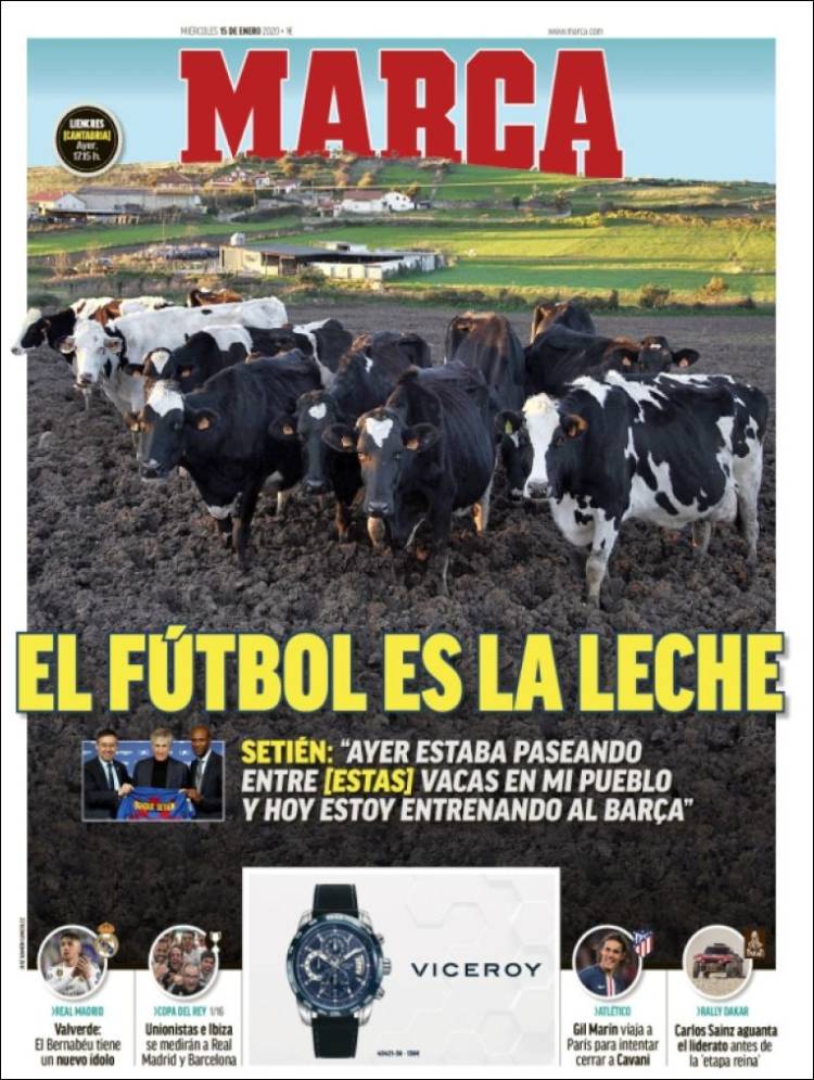 Portadas de diarios deportivos del mundo del 15 de enero del 2020