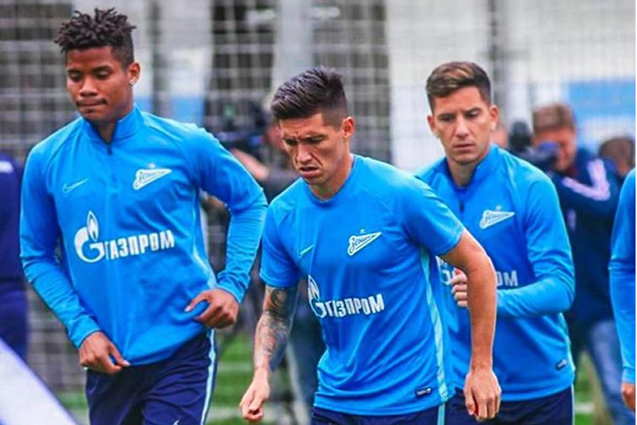 Kranevitter (centro) durante el entrenamiento del Zenit. (Foto: Instagram mkranevitter5)