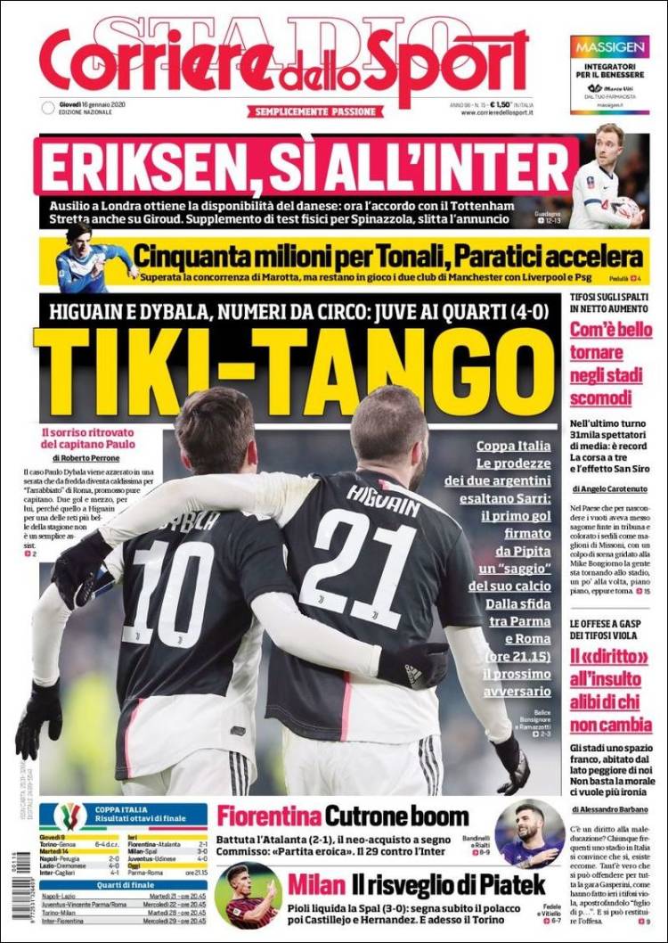 Portadas de diarios deportivos del mundo del 16 de enero del 2020