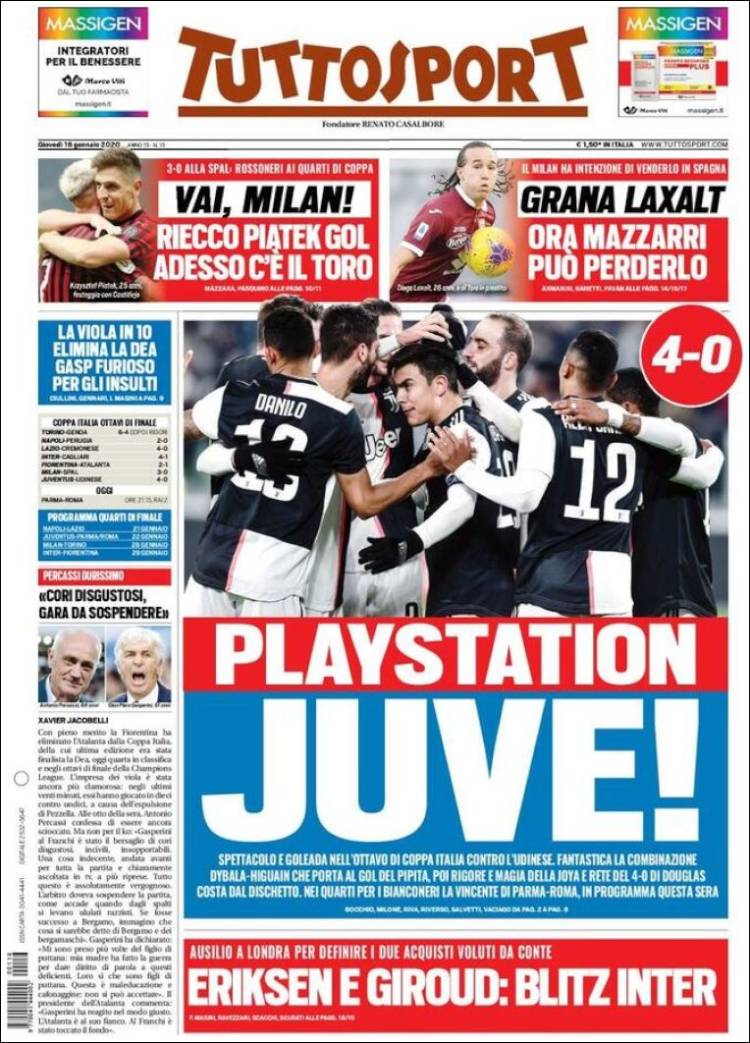 Portadas de diarios deportivos del mundo del 16 de enero del 2020