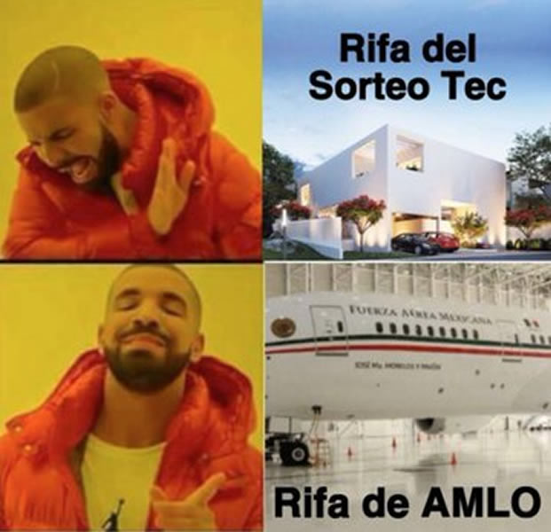 La gente no tardó en ironizar con la intención de AMLO de rifar el avión presidencial.