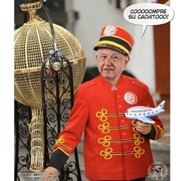 La gente no tardó en ironizar con la intención de AMLO de rifar el avión presidencial.