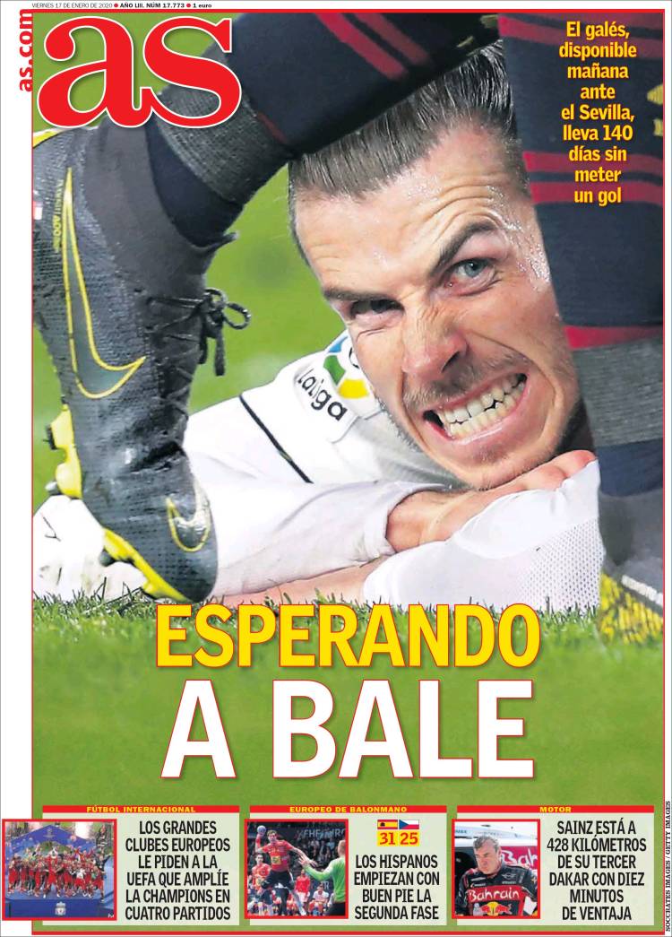 Portadas de diarios deportivos del mundo del 17 de enero del 2020
