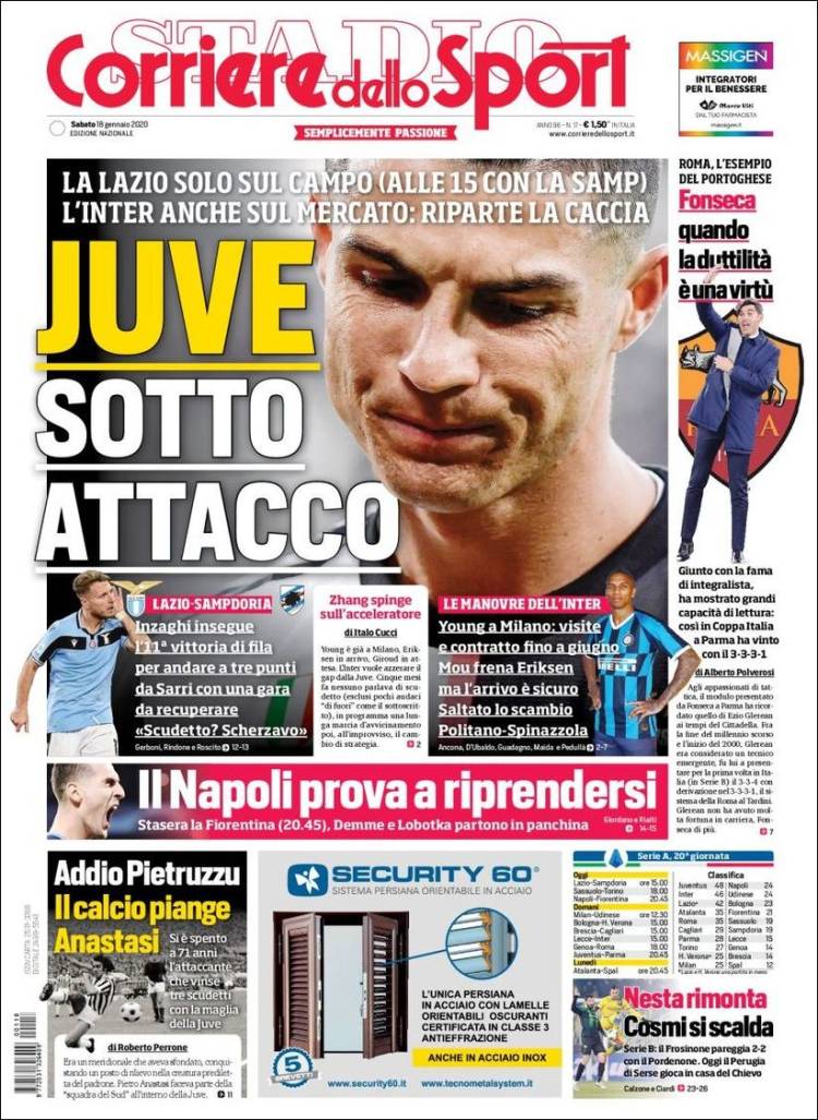 Portadas de diarios deportivos del mundo del 18 de enero del 2020