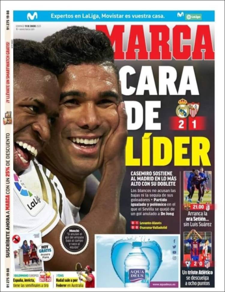Portadas de diarios deportivos del mundo del 19 de enero del 2020.