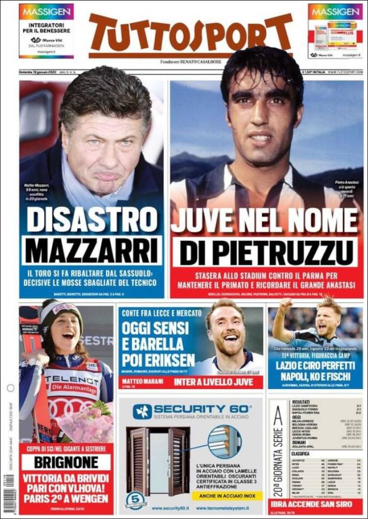 Portadas de diarios deportivos del mundo del 19 de enero del 2020.