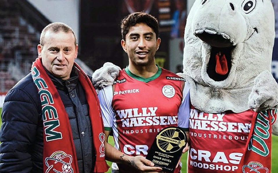 Omar Govea marcó dos goles en diciembre con el Zulte Waregem. (@96Govea)
