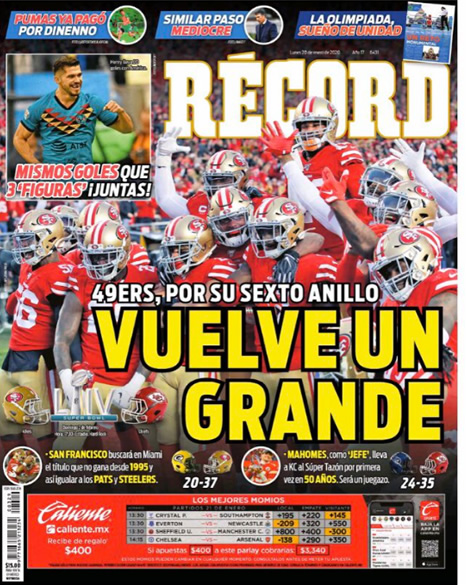 Portadas de diarios deportivos del mundo del 20 de enero del 2020.