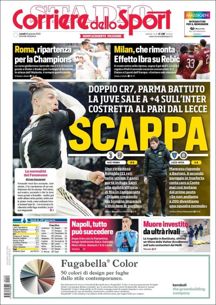 Portadas de diarios deportivos del mundo del 20 de enero del 2020.