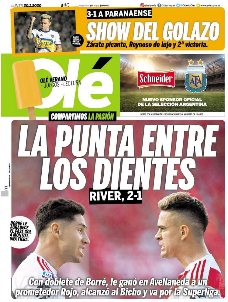 Portadas de diarios deportivos del mundo del 20 de enero del 2020.
