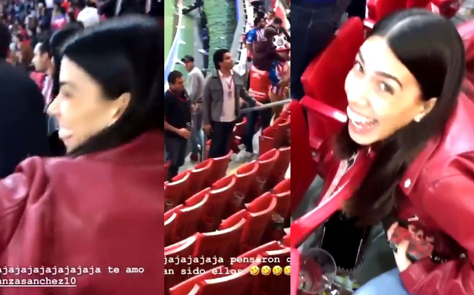 Captan a aficionada lanzando cerveza en el Akron tras juego de Chivas (Captura)