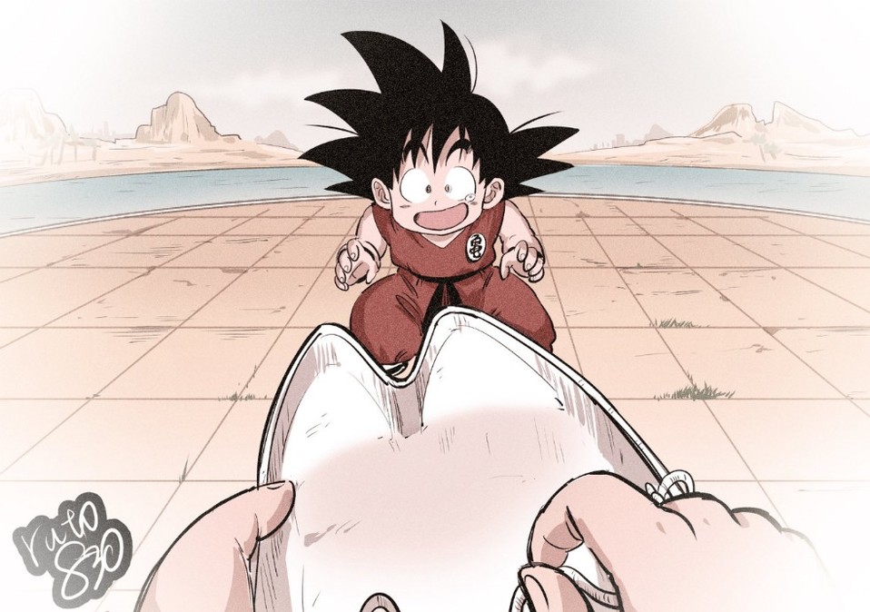 Goku se reencuentra con su abuelo Gohan. (Foto:@ruto830)