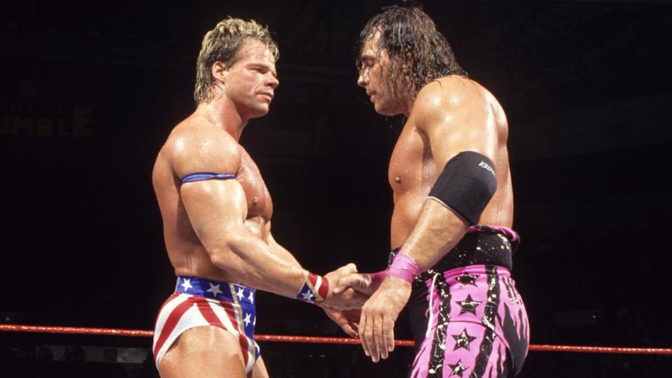 Lex Luger  y Bret Hart- 1994 (Foto: WWE)