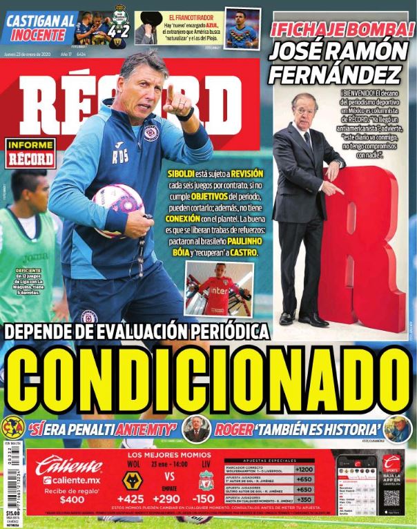 Portadas de diarios deportivos del mundo del 23 de enero del 2020Mediotiempo