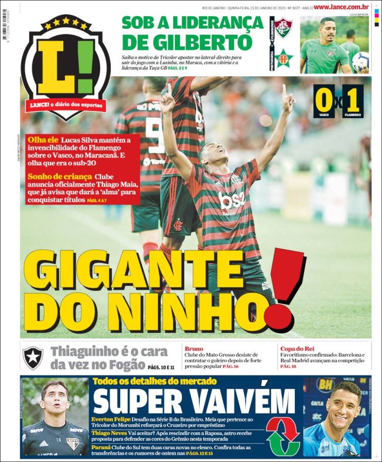 Portadas de diarios deportivos del mundo del 23 de enero del 2020