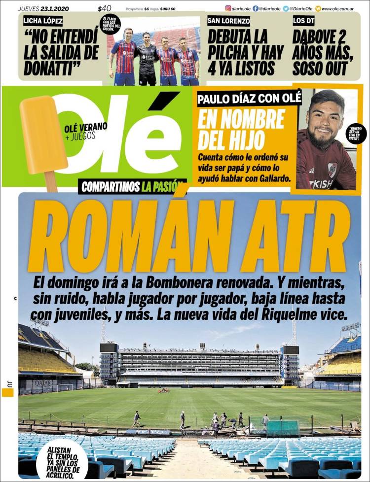 Portadas de diarios deportivos del mundo del 23 de enero del 2020
