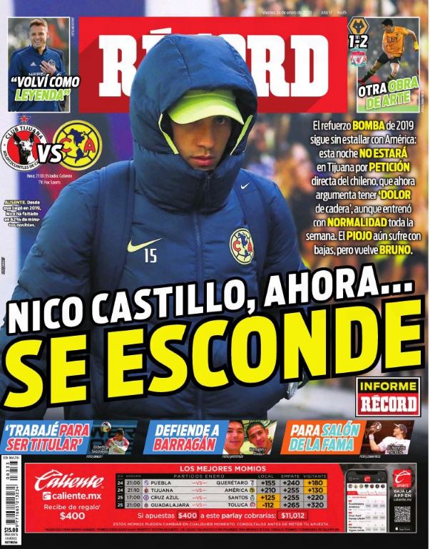 Portadas de diarios deportivos del mundo del 24 de enero del 2020