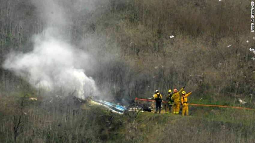 Autoridades calculan 4 muertos más en accidente donde falleció Kobe Bryant(FOTO: CNN Twitter)