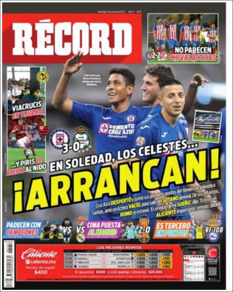 Portadas de diarios deportivos del mundo del 26 de enero del 2020