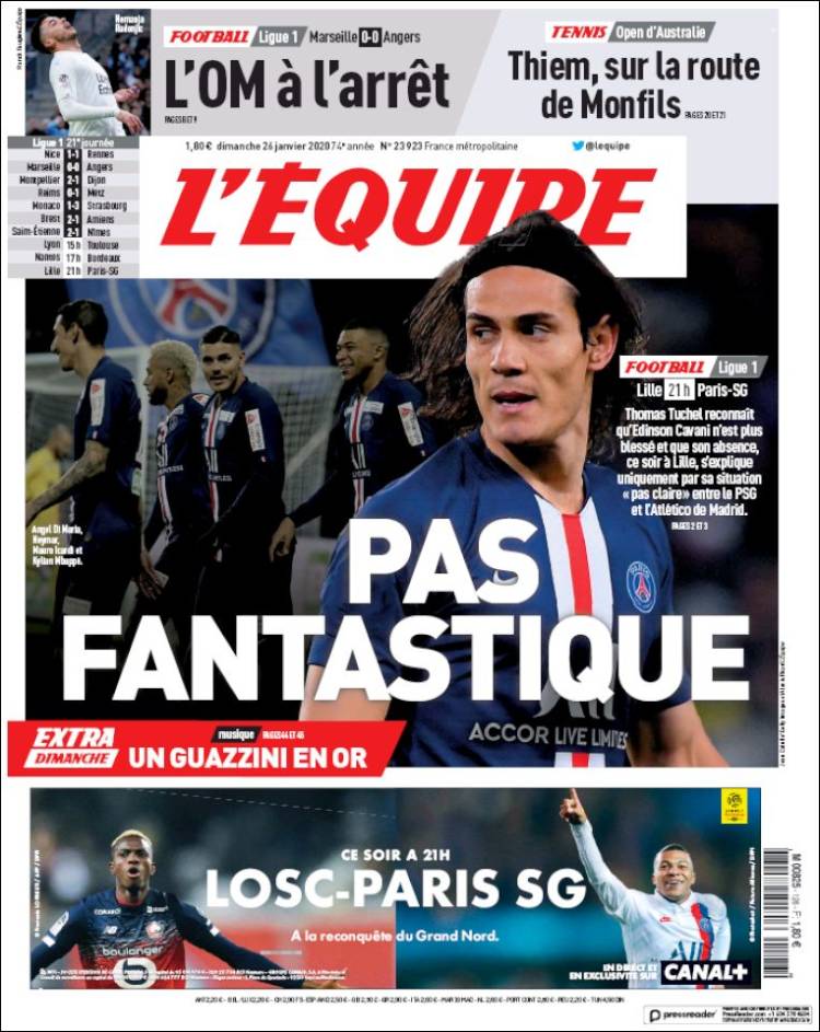 Portadas de diarios deportivos del mundo del 26 de enero del 2020