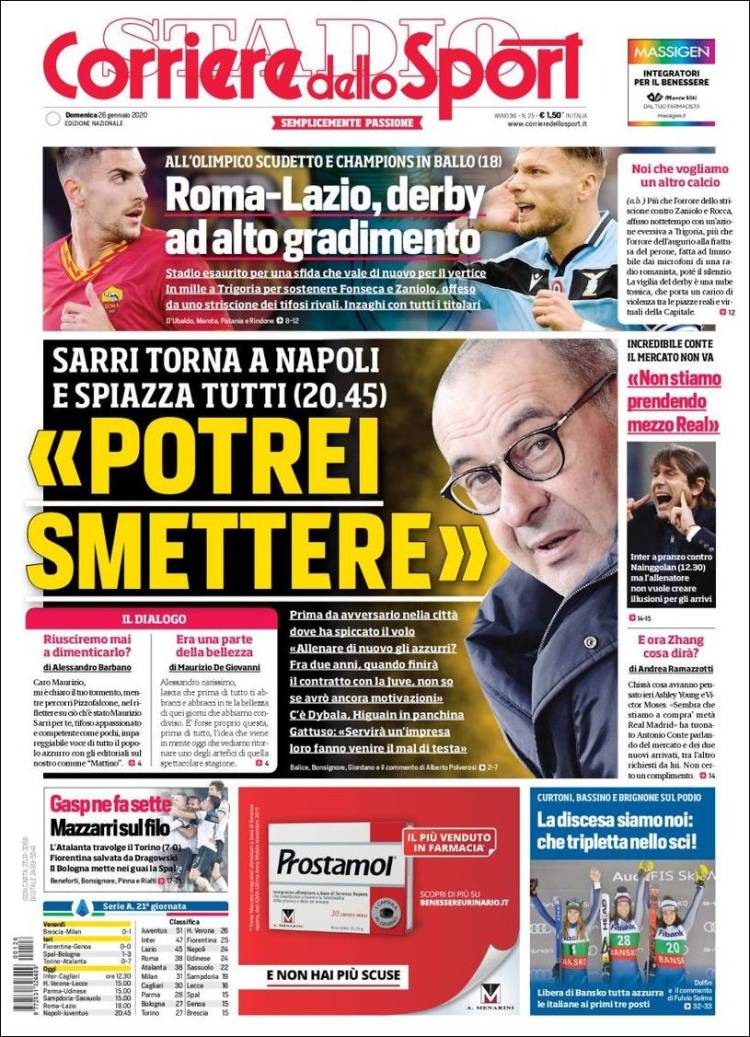 Portadas de diarios deportivos del mundo del 26 de enero del 2020