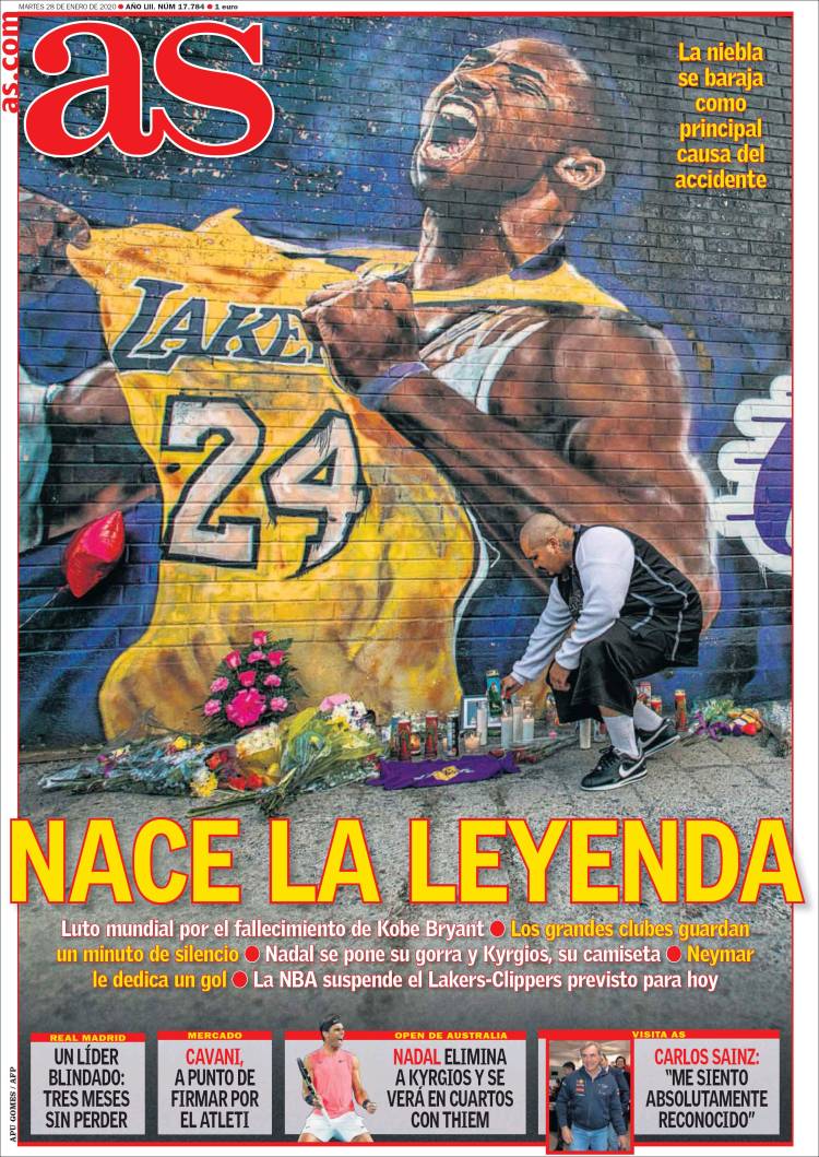 Portadas de diarios deportivos del mundo del 28 de enero del 2020