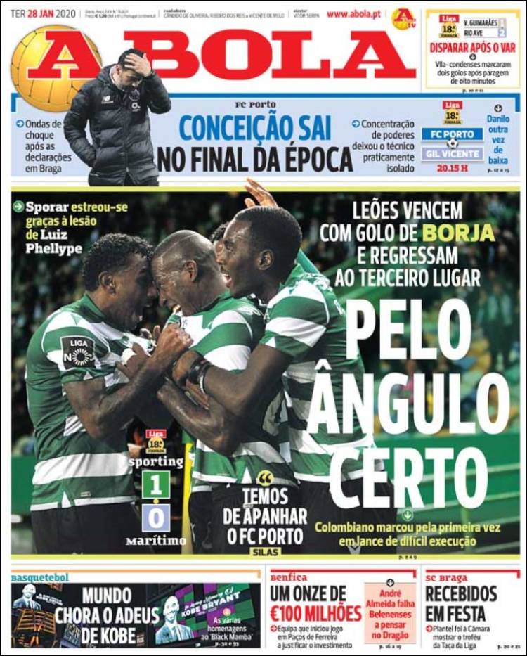 Portadas de diarios deportivos del mundo del 28 de enero del 2020