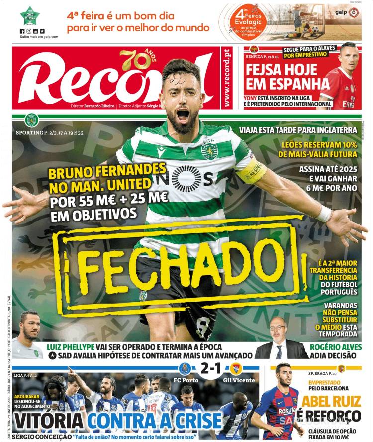 Portadas de diarios deportivos del mundo del 29 de enero del 2020