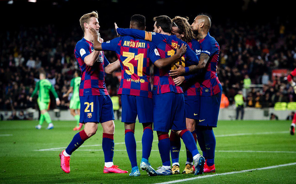 El Barcelona arrasó en su vuelta al Camp Nou (Twitter Barcelona)