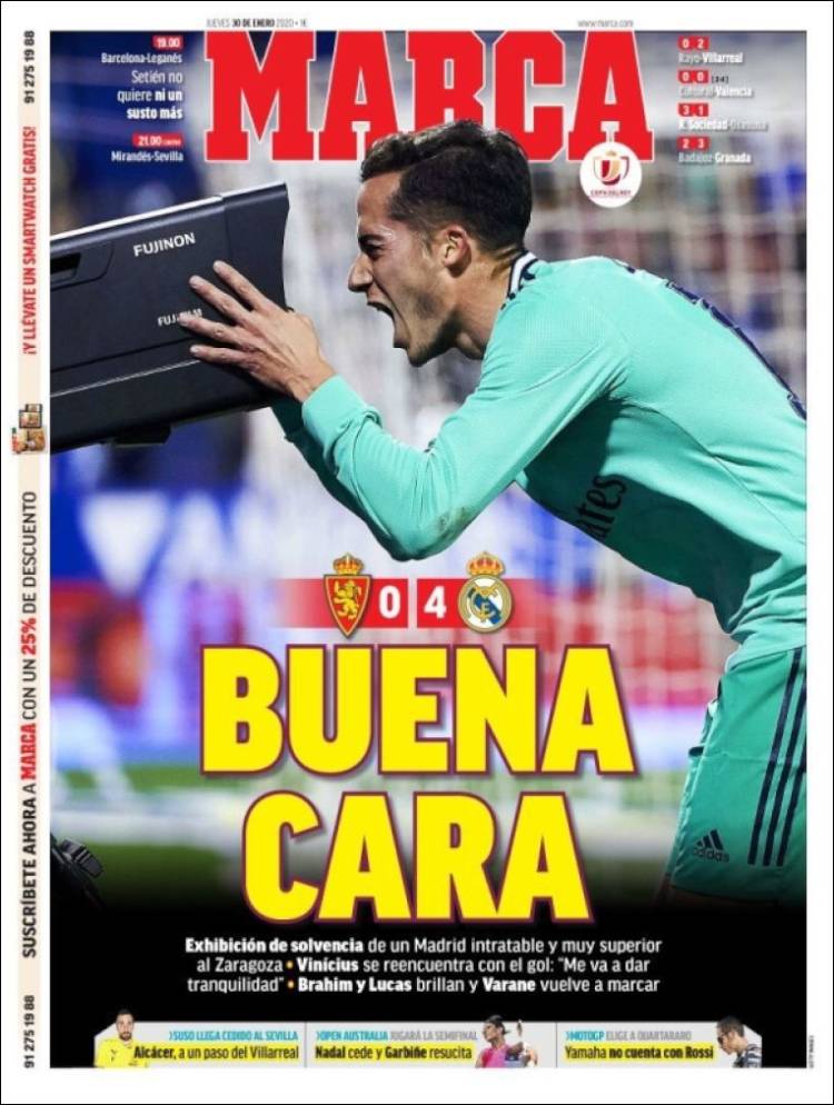 Portadas de diarios deportivos del mundo del 30 de enero del 2020