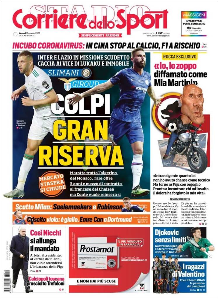 Portadas de diarios deportivos del mundo del 31 de enero del 2020
