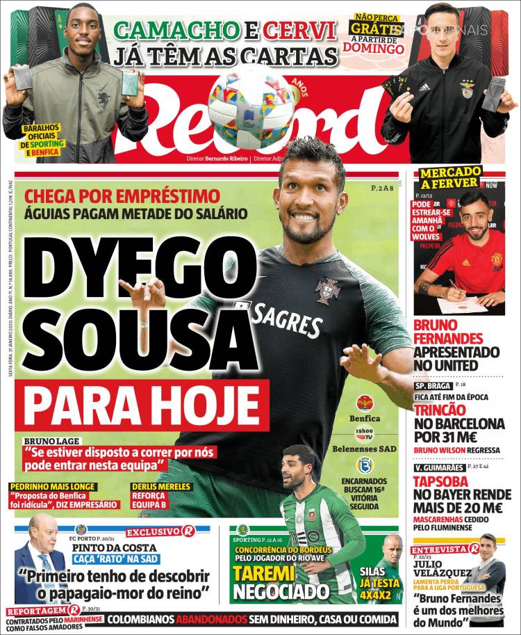 Portadas de diarios deportivos del mundo del 31 de enero del 2020
