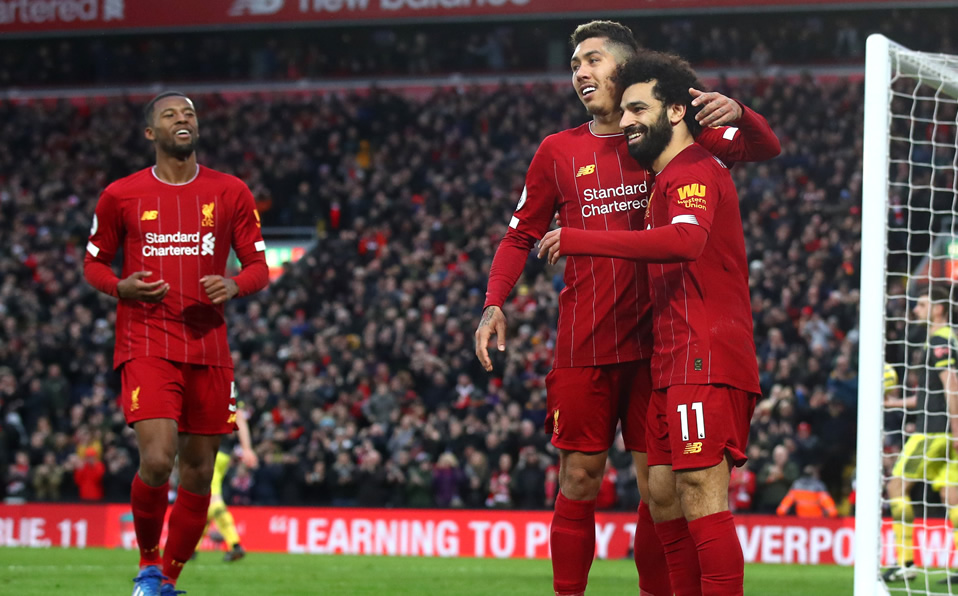 El Liverpool sigue a paso de récord en la Premier (Twitter @LFC)