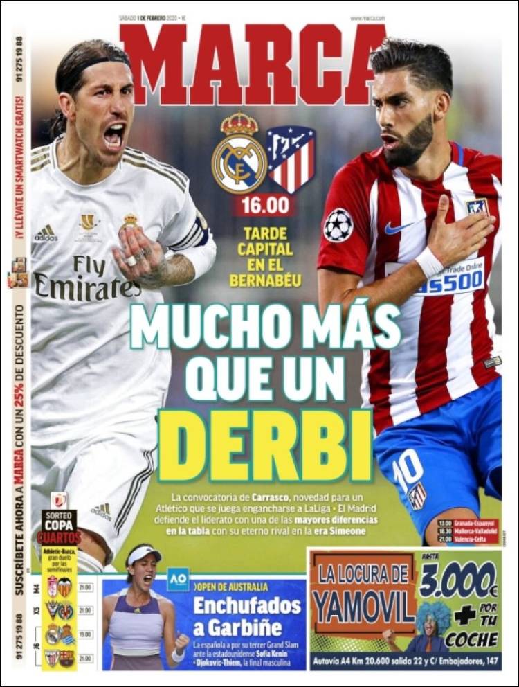 Portadas de diarios deportivos del mundo del 1 de febrero del 2020