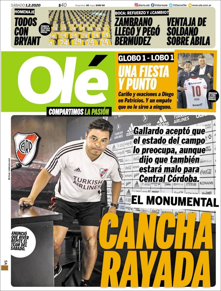 Portadas de diarios deportivos del mundo del 1 de febrero del 2020