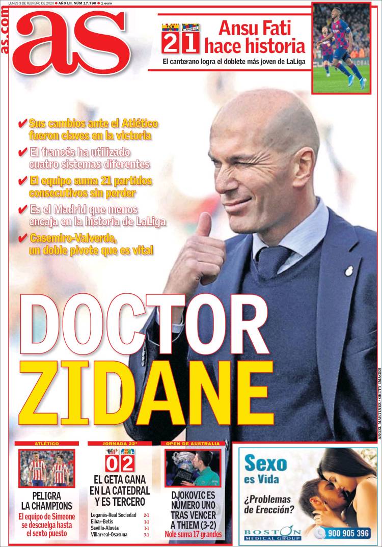 Portadas de diarios deportivos del mundo del 3 de febrero del 2020