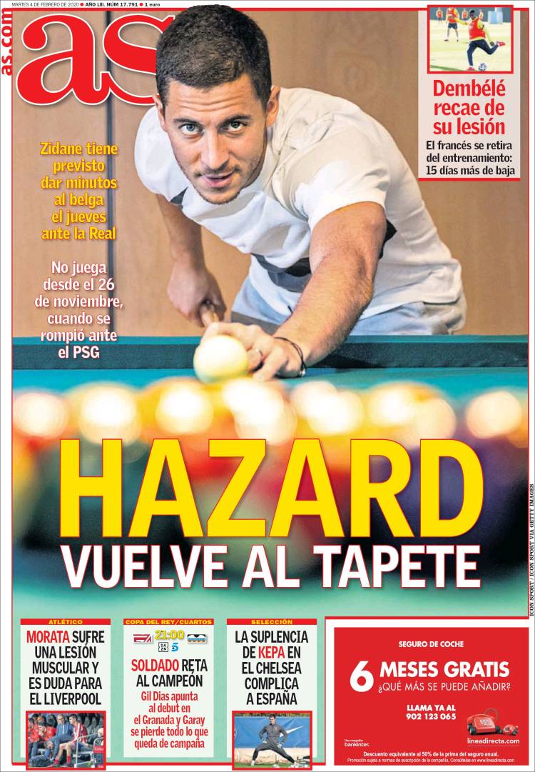 Portadas de diarios deportivos del mundo del 4 de febrero del 2020