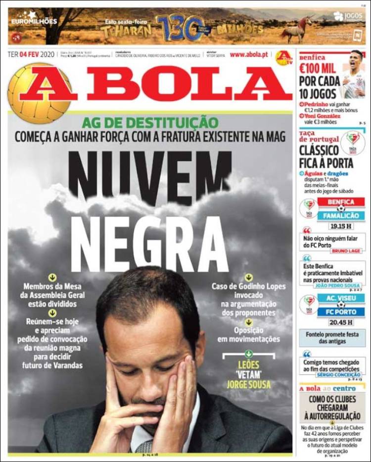Portadas de diarios deportivos del mundo del 4 de febrero del 2020