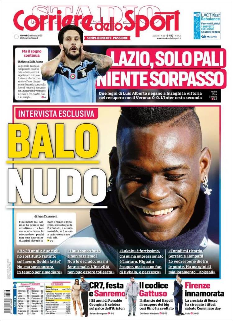 Portadas de diarios deportivos del mundo del 6 de febrero del 2020