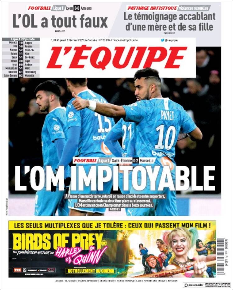 Portadas de diarios deportivos del mundo del 6 de febrero del 2020