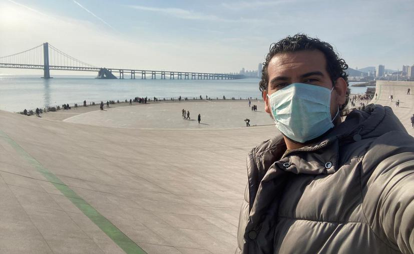 Rodrigo Ibarra antes de salir de China.