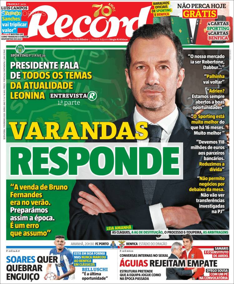 Portadas de diarios deportivos del mundo del 7 de febrero del 2020