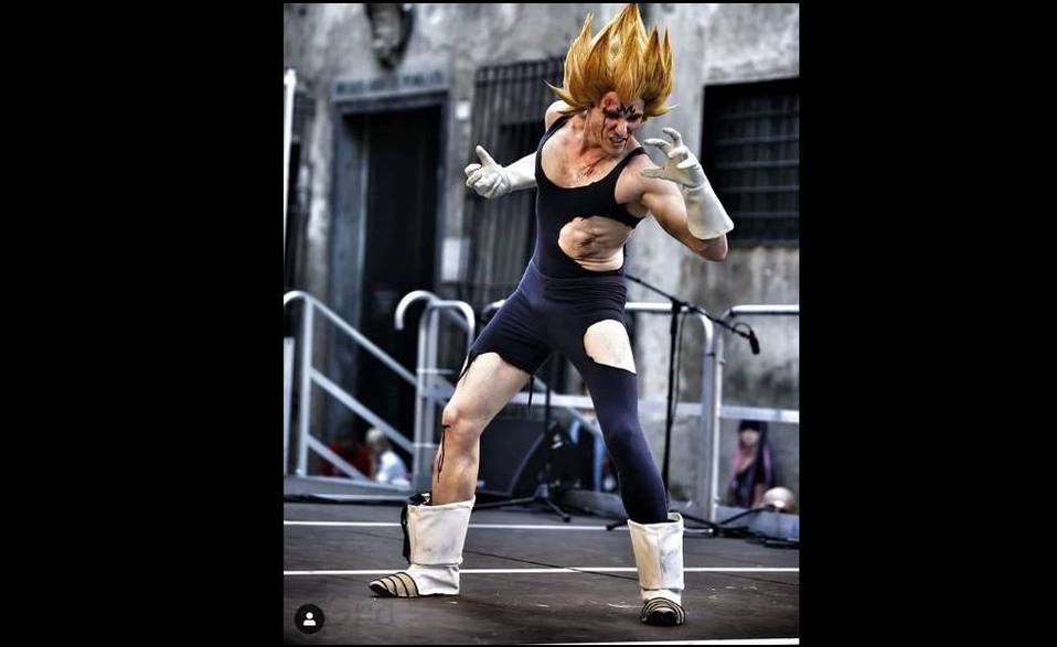 Davide Ravera como Majin Vegeta (Foto: @davide_ravera)