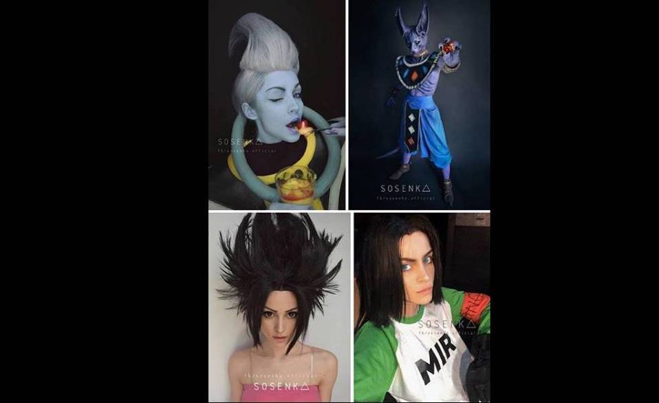 Justyna Sosenka como Whis, Bills, Androide 17 y Caulifla (Foto: @itlookslikekilled)