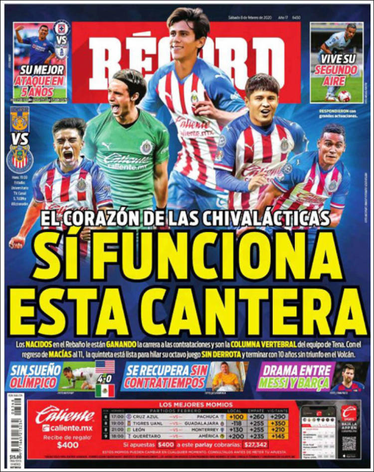 Portadas de diarios deportivos del mundo del 8 de febrero del 2020