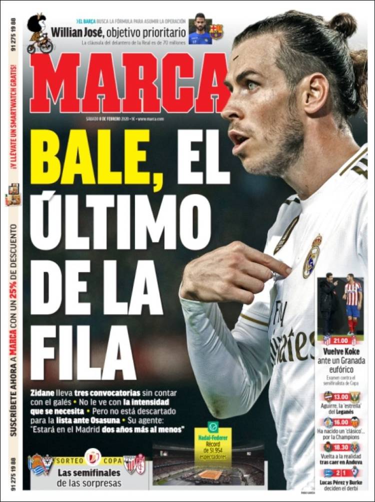 Portadas de diarios deportivos del mundo del 8 de febrero del 2020