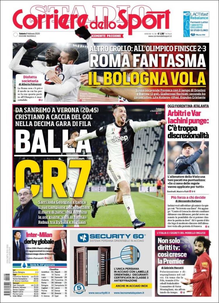 Portadas de diarios deportivos del mundo del 8 de febrero del 2020